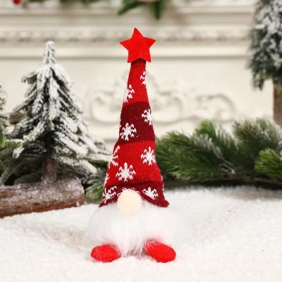 Uplifted Finds Faceless Gnome Plush Ornament Knitted Christmas Tree Pendant Decoration red M