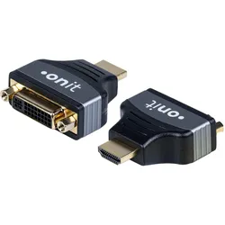 4x Onit Adapter HDMI - DVI-D (DVI, 4.80 cm), Data + Video Adapter
