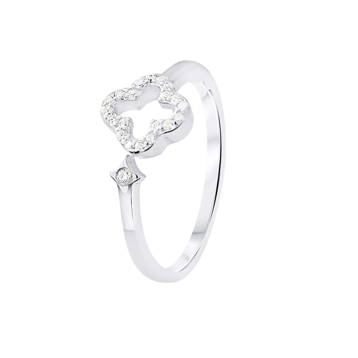 Trefle zirkoniumoxiden zilver 925 zirkoniumoxiden - kans