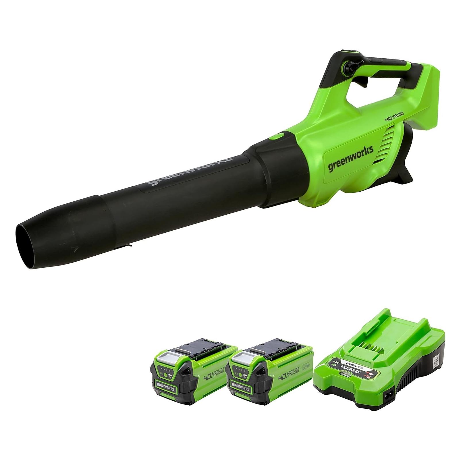 Greenworks Soffiatore per Foglie Assiale (Akkubetrieb, Laubbläser) (GD40ABIIK)