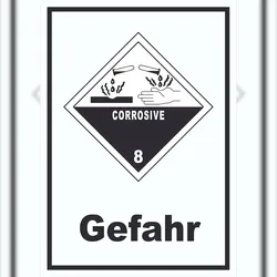 HB-Druck Schild Ätzende Stoffe Gefahr Corrosive hochkant A5 (148x210mm)
