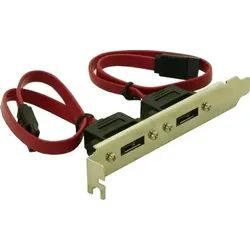 DeLOCK Slotbracket 2x internal SATA > 2x eSATA external SATA-Kabel 2 x SATA 7-pin