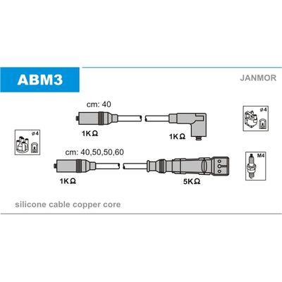 JANMOR Zündleitungssatz abm3 für Audi