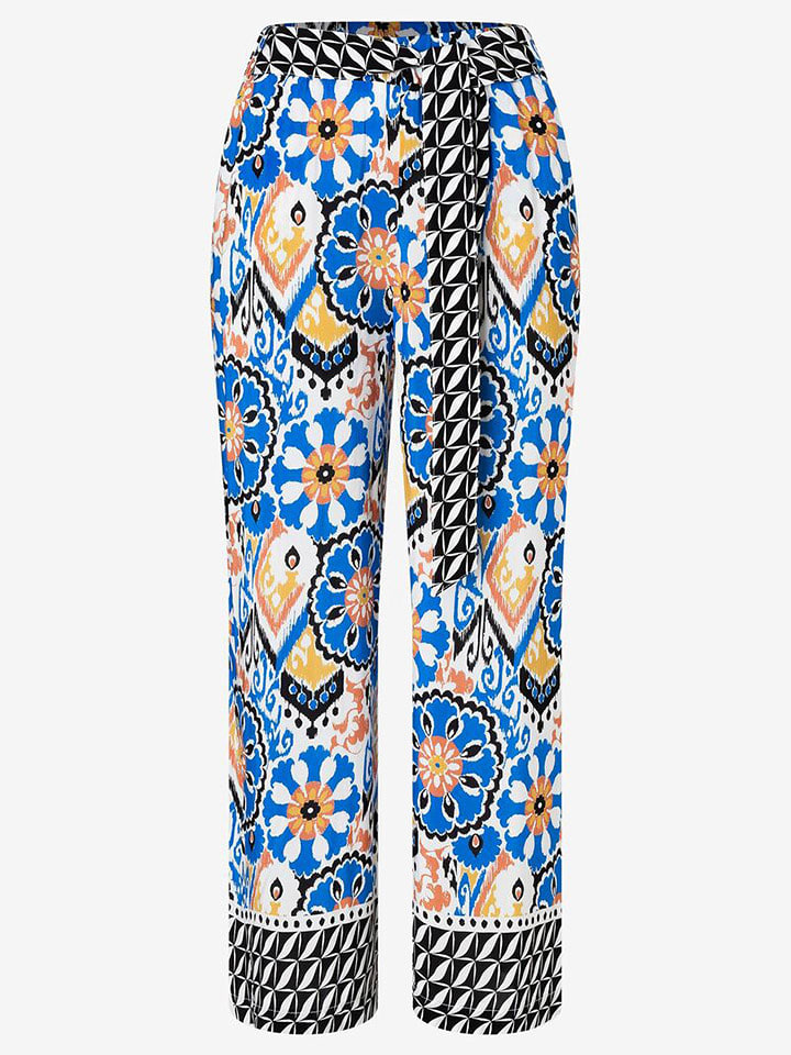 More & More Culotte in Blau/ Schwarz/ Weiß - 36