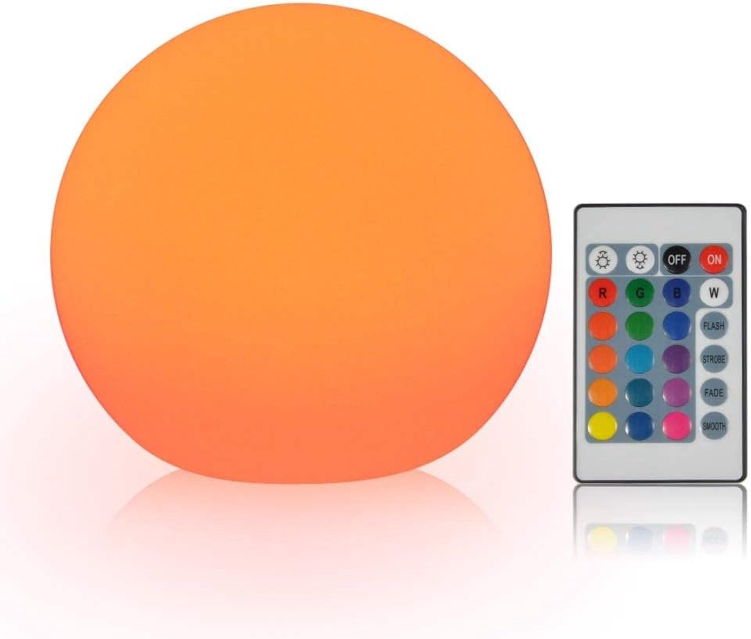 Merkloze LED-gloeilamp met afstandsbediening en drukbediening, 16 RGB-kleuren voor decoratieve verlichting
