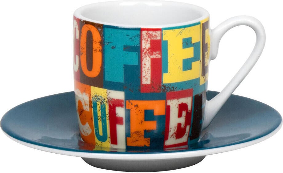 Könitz kleurrijke espressokopjes van porselein, 85 ml
