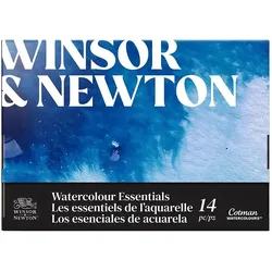 Winsor & Newton, Künstlerfarbe + Bastelfarbe, Cotman water cardboard set 10x5ml +accessories (50 ml)