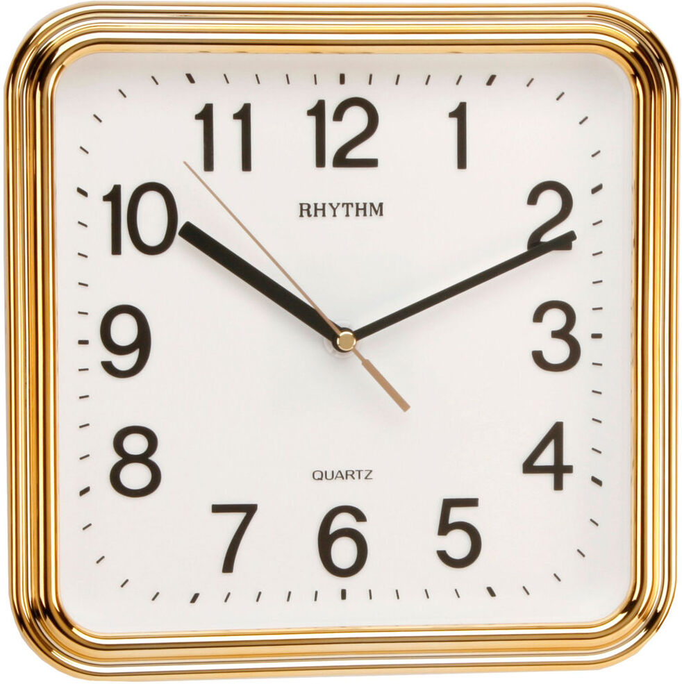 Rhythm Clocks Wall Clock Gold Large