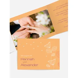 Hochzeitseinladung selbst gestalten mit Spruch und Fotos im Onlinedesigner bei Meine-Kartenmanufaktur.de