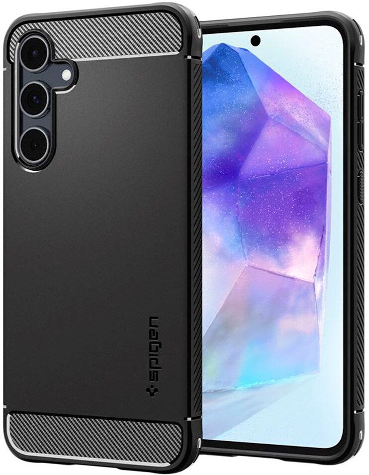 Spigen - Samsung Galaxy A55 (5G) - Rugged Armor Cover - Sort