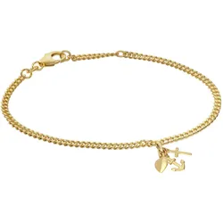 trendor 21621 Mädchen-Armband Glaube, Liebe, Hoffnung 925 Silber Vergoldet