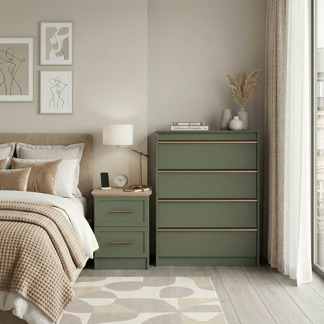 August Grove Quinlan Storage Duo Bedroom Set Kale Green