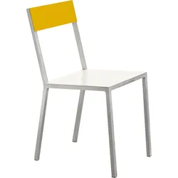 Alu Stuhl gelb-weiß