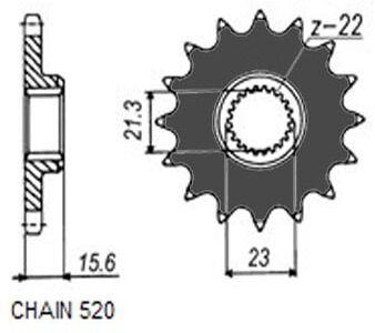 SUNSTAR 372-15 Chain Pinion