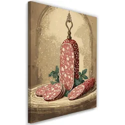 WANDBILD lebensmittel wurst küche