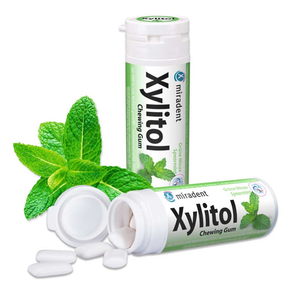 Hager Pharma GmbH Miradent Zahnpflegekaugummi Xylitol Spearmint 04275596
