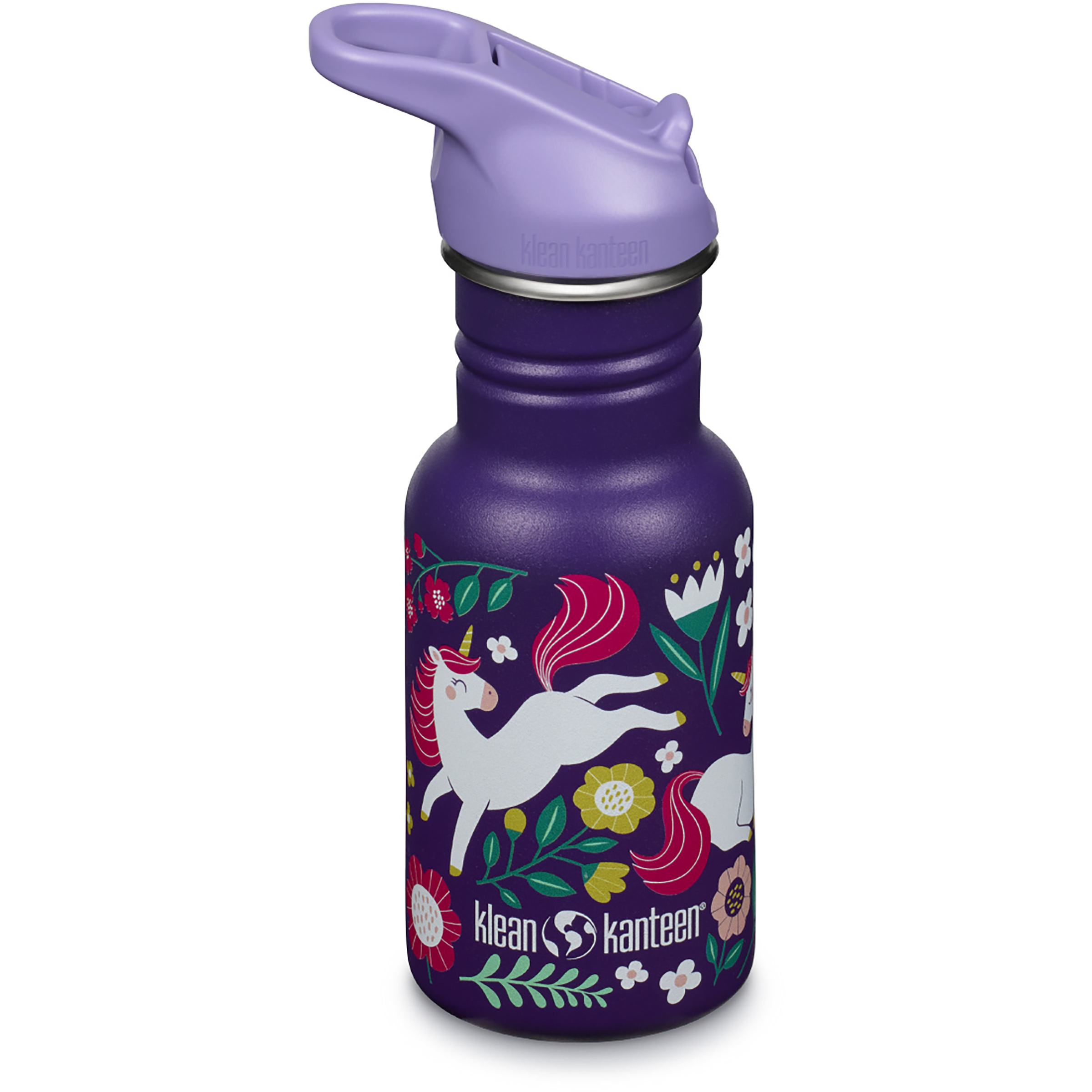 Klean Kanteen Classic Narrow Flip Sport Cap Trinkflasche Kinder Trinkflaschen lila Größe 355ml