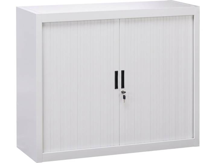 Armoire à rideaux démontables Bruneau 100 x 120 cm corps Blanc portes blanches - Armoires métal - Bruneau