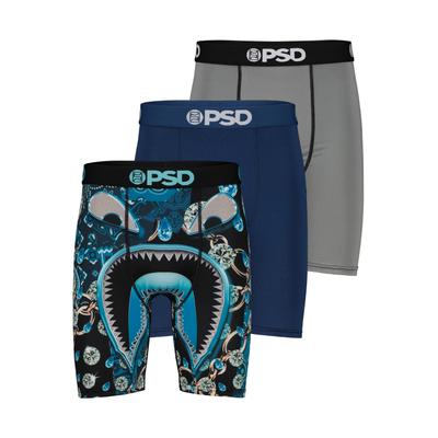 Boxershorts PSD "3 PACK - WF MERCHANT Herren", Herren, Gr. L, bunt (multi), 90% Polyester, 10% Elasthan, Unterhosen