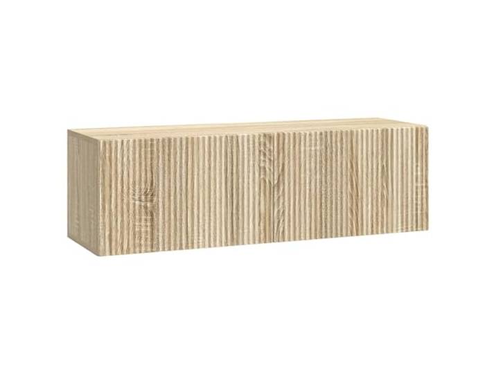 KGHERMDF Wandmontierter TV-Schrank Sonoma-Eiche 98 x 31 x 30 cm Drehflügeltür, Holzwerkstoff, Wandmontage, Stauraum für Wohnzimmer