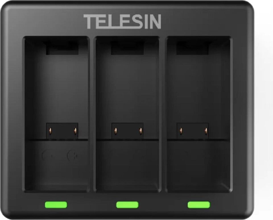 Telesin 3-slots oplader voor GoPro Hero 12, Hero 11, Hero 10 en Hero 9