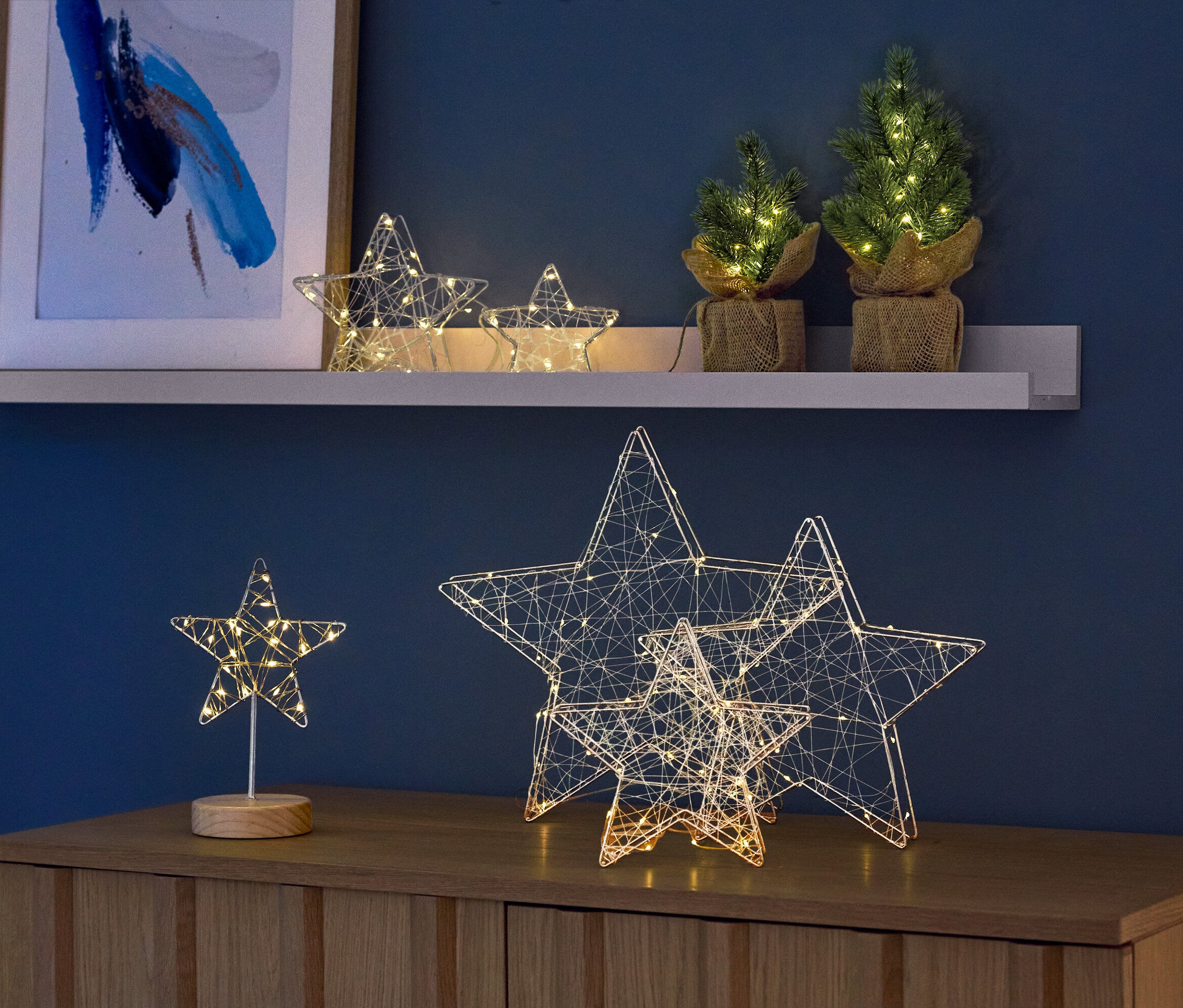 Tchibo - LED-Dekofigur »Stern« - silber