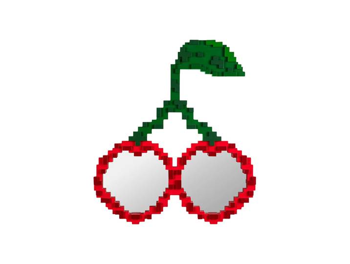Design Wandspiegel „Pixel Cherries“ Rot, Rot Seletti