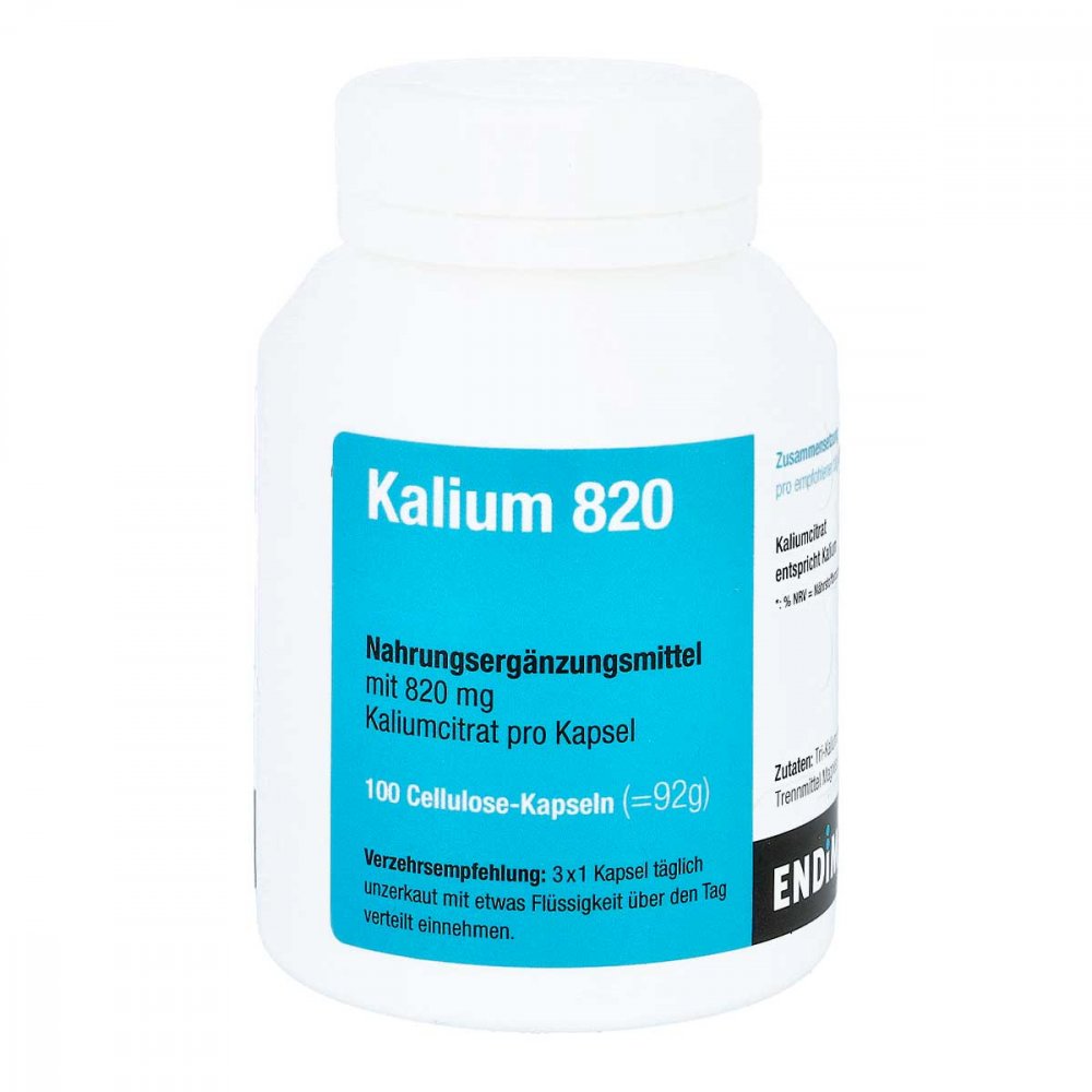 ENDIMA Vertriebsgesellschaft mbH Kalium 820 Kapseln 01500101