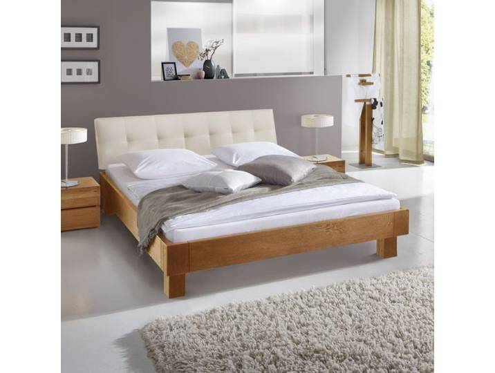 Massivholzbett Floriano Eiche Massivholz 120x200 cm klassischer Stil