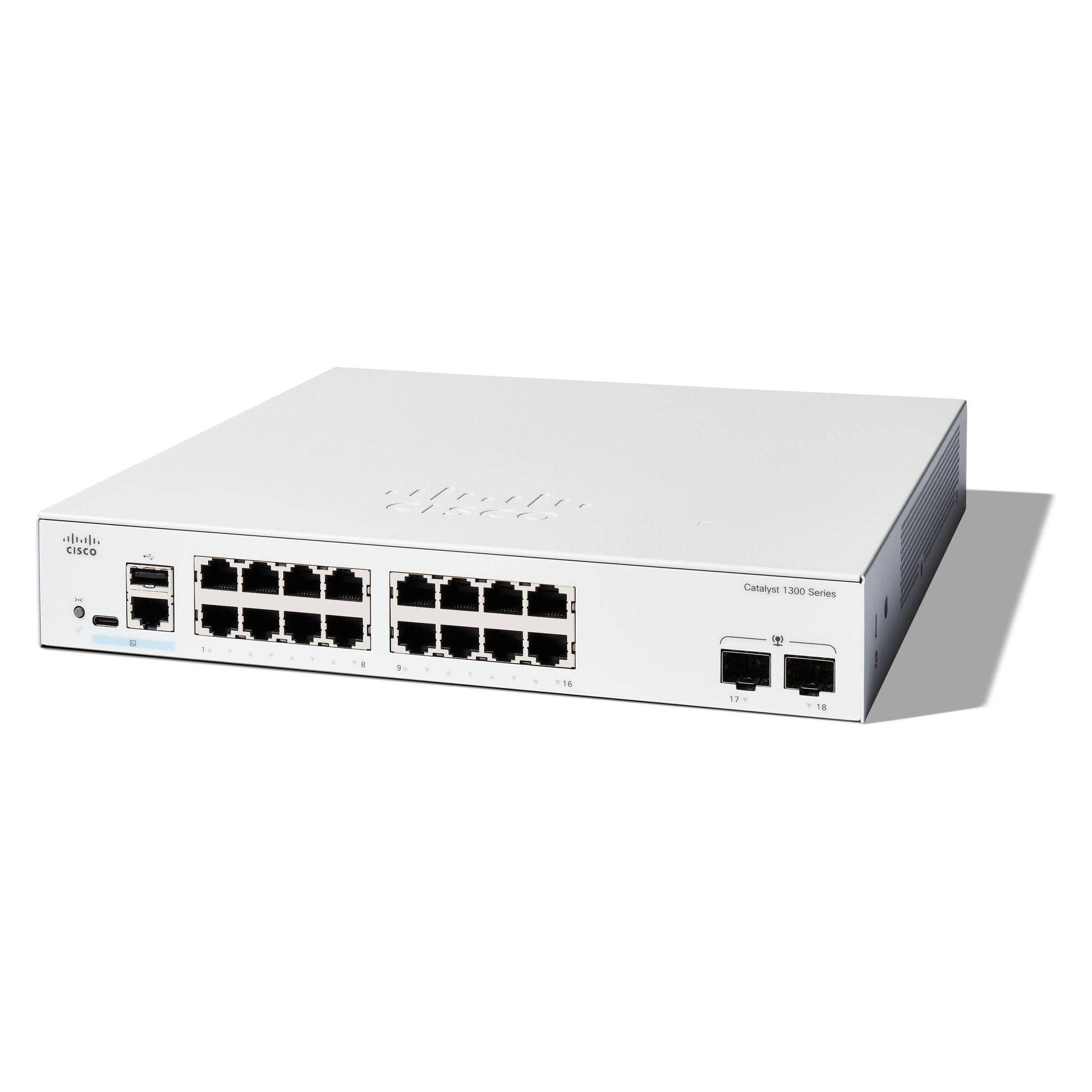 Cisco CATALYST 1300 16-PORT GE POE (16 Ports) (C1300-16P-2G)
