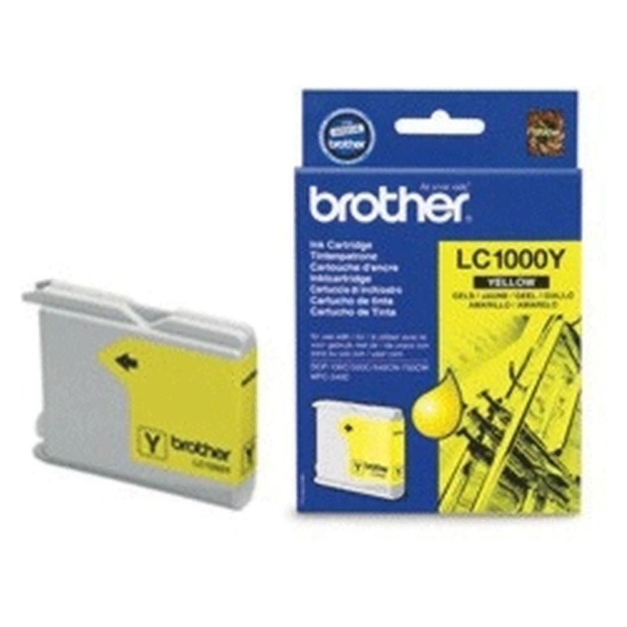 Brother LC1000Y - Gelb - Original - Blister mit akustischem/elektromagnetischem Alarm (Y) (LC1000YBPDR)