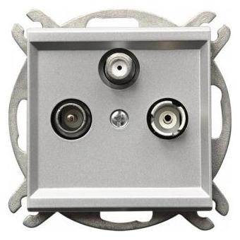 Ospel Sonata RTV-SAT Antennendose silber matt (GPA-RS (Antennendose) (GPA-RS/m/38)