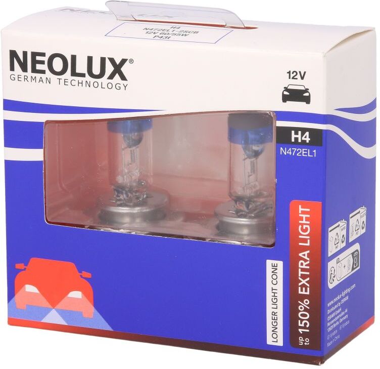 Glühlampe, Nebelscheinwerfer Extra Light 150% NEOLUX N472EL1-2SCB, 2 Stück