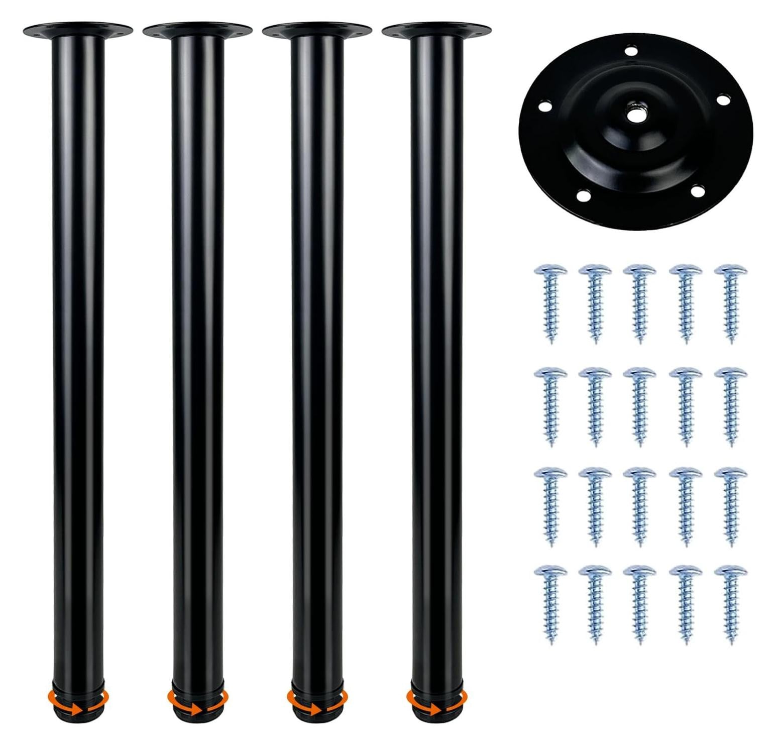 Omgoods Verstelbare Hoge Metaal Tafelpoten - Set van 4 - Hoogte: 60 cm