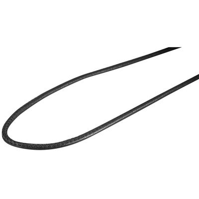 Kette ohne Anhänger ADELIA´S "Halskette aus Leder 43+5", schwarz, Halsketten, Damen, 48cm, Ideal zum Verschenken – schlicht und stilvoll