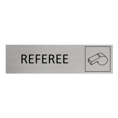CombiCraft Aluminium Türschild Referee 165x45mm mit 3M-Tape zur Befestigung, einfache Kennzeichnung von Räumen und Bereichen