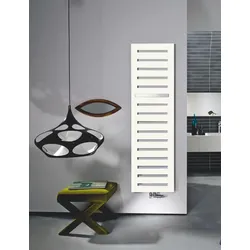 Zehnder Design-Heizkörper Metropolitan Bar Mixbetrieb, 1225x39x500 mm, weiß, IP44, mit Handtuchhalter