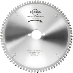 Edessö, Sägeblatt, HW Kreissägebl. Präz. 216x2,8x30mm Z80 W neg.