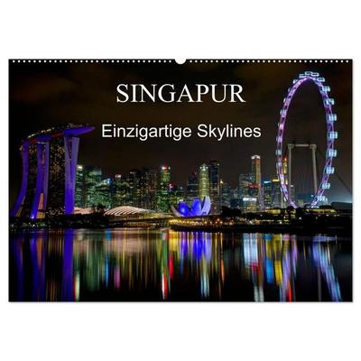 Singapur - Einzigartige Skylines (Wandkalender 2027 DIN A2 quer), CALVENDO Monatskalender
