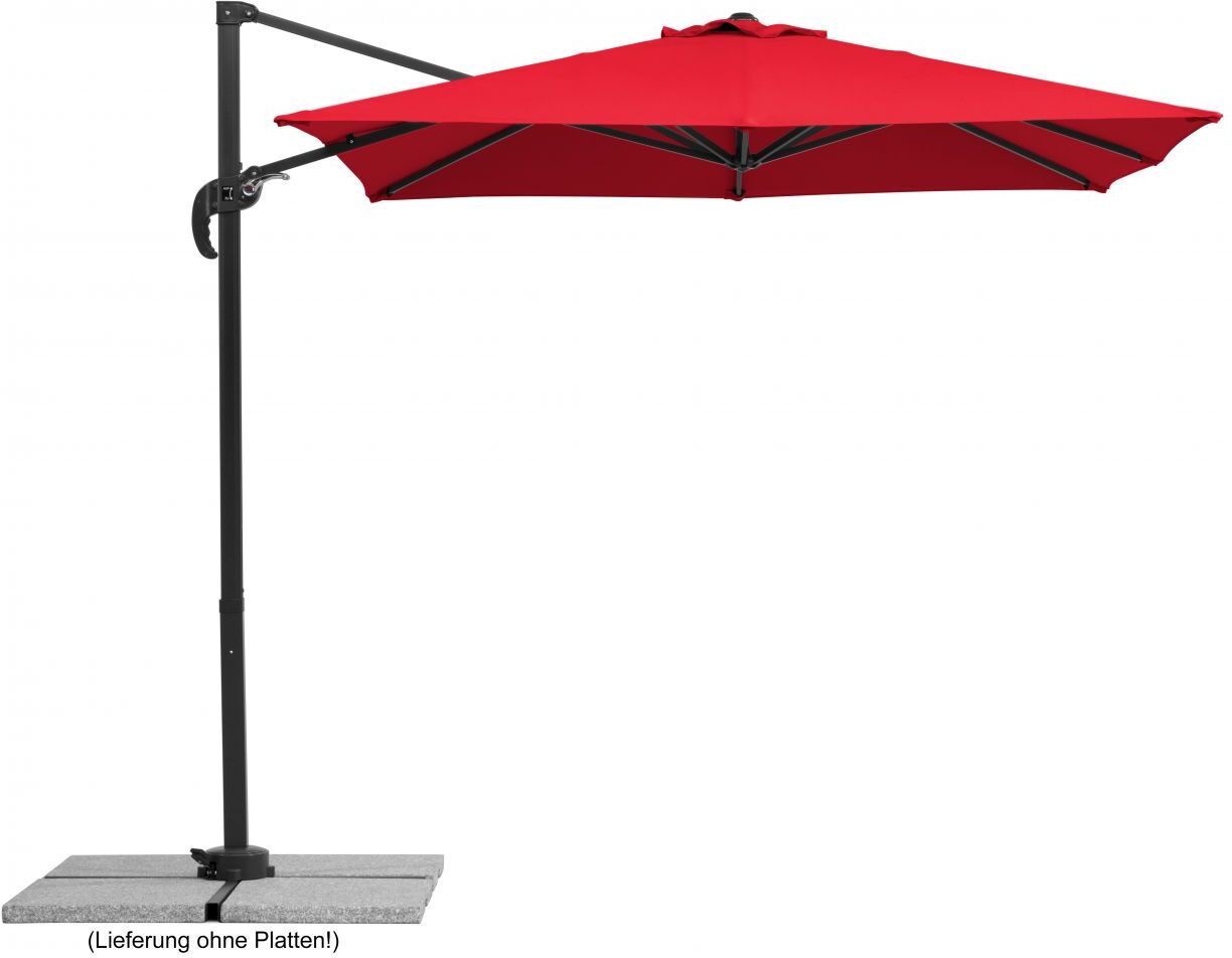 Schneider Schirme Schneider Ampelschirm Rhodos Junior rot 230 x 230 cm inkl. Sonnenschirmhülle