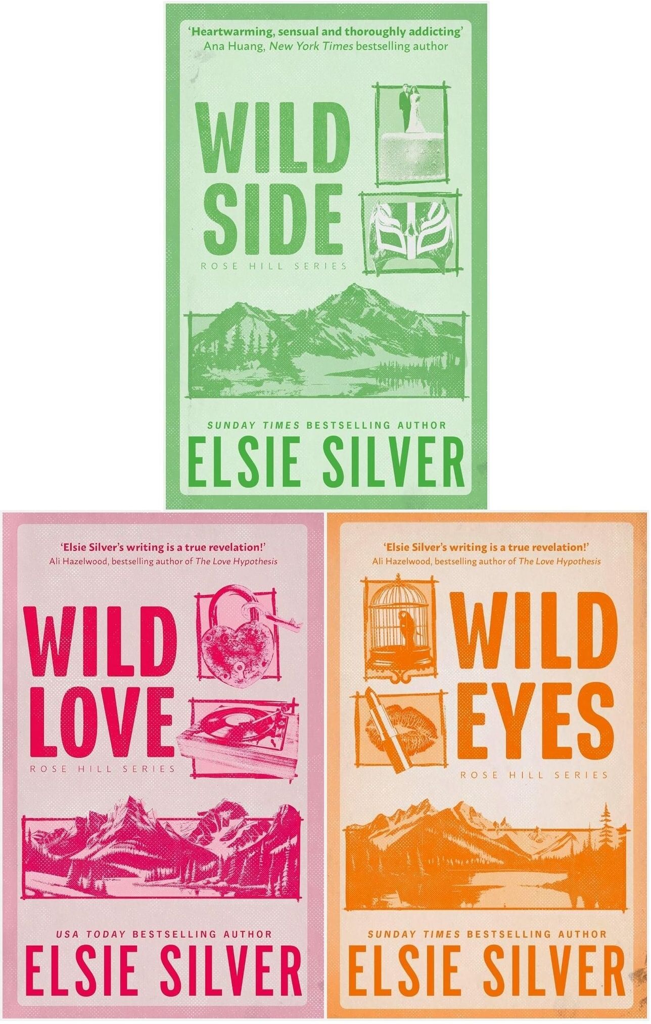 Hachette Rose Hill Series By Elsie Silver 3 Books Collection Set (Wild Love, Wild Eyes, Wild Side)
