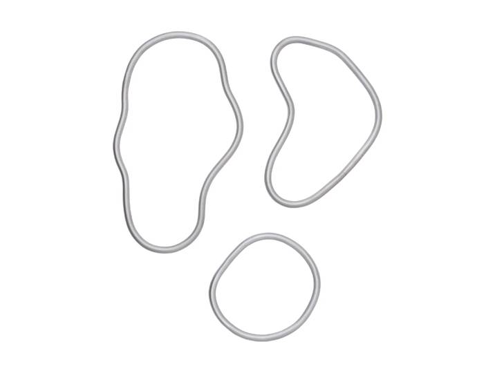 Ferm Living Dessous de plat Pond 3 pièces Aluminium