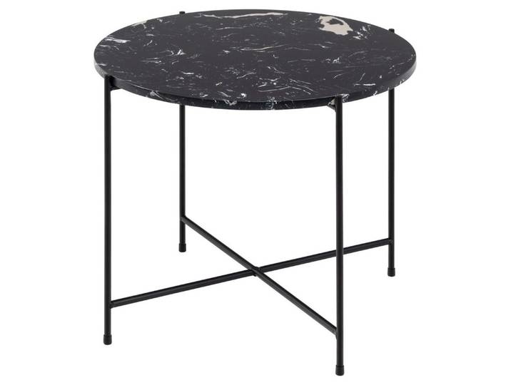 ACTONA GROUP Beistelltisch Avila, Ecktisch, rund, Tischplatte aus Marmorstein, T: 52 cm