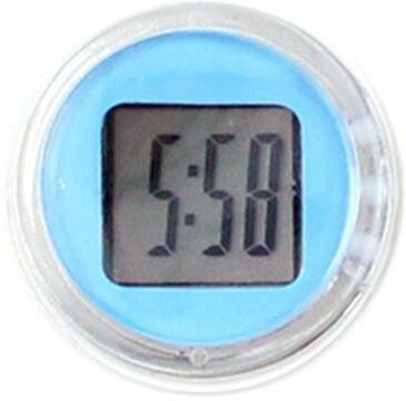 Perfect Picks Market Waterproof Motorcycle Clock Mini Digital Dashboard Clock For Bikes, Cars & Scooters blue