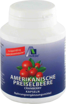 Avitale GmbH PREISELBEERE amerikanisch 400 mg Kapseln 55 g 04130372