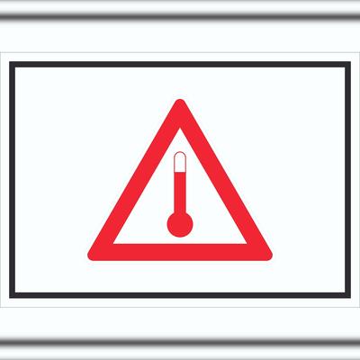 HB-Druck Schild Gefahrgutklasse Hot Symbol Heiß A5 (148x210mm)
