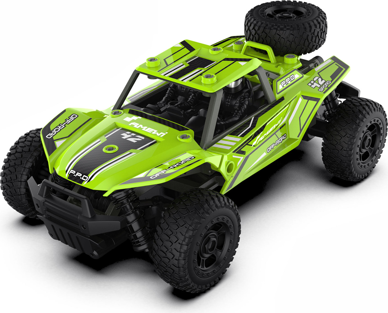 Amewi RC Frog Buggy Auto, Groen, Zelfbouw model voor 8+ jaar