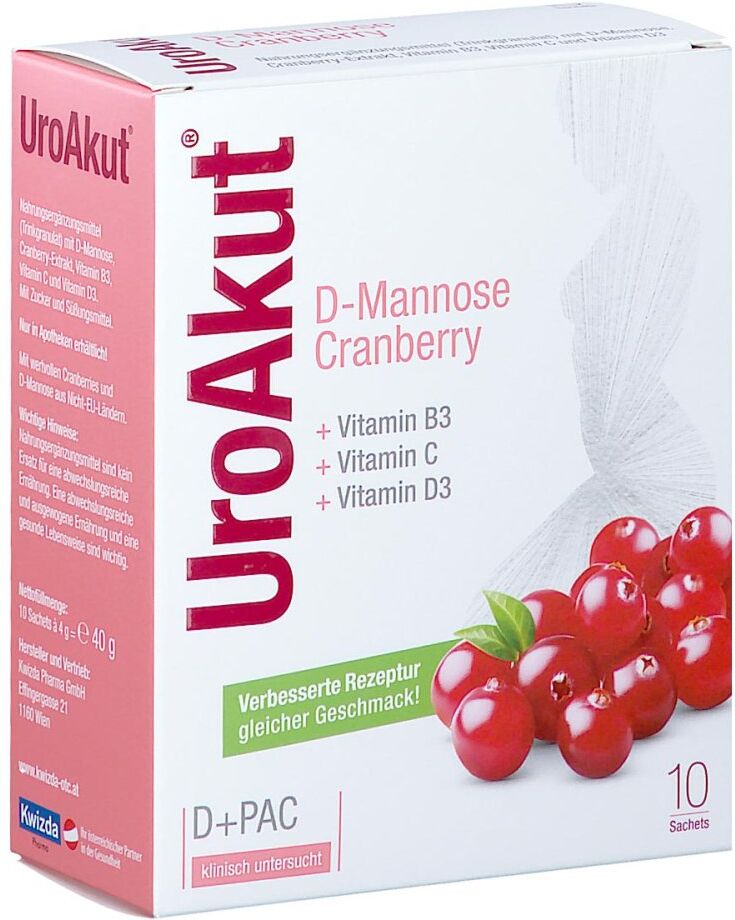 BIOGELAT UroAkut D Mannose plus Cranberry Granulat 10stk