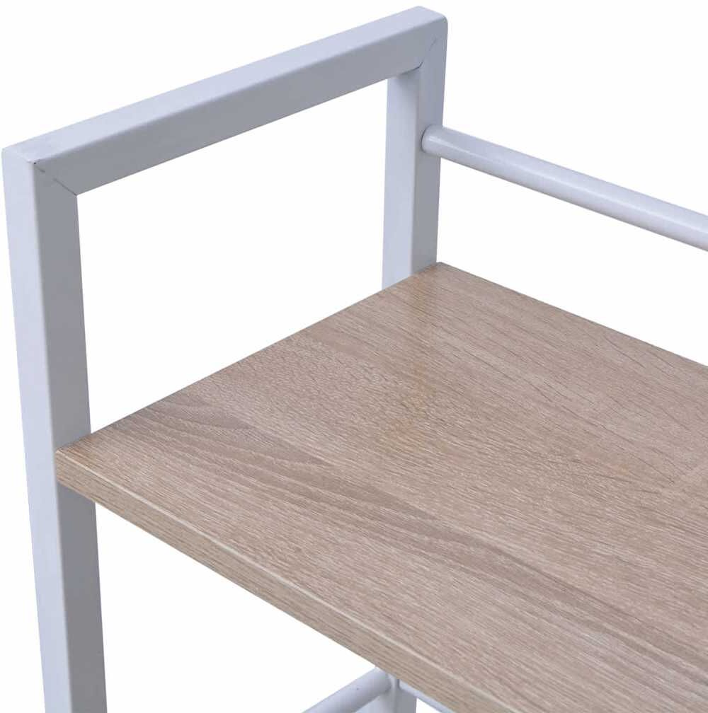vidaXL Bureau avec bibliothèque à 4 niveaux chêne