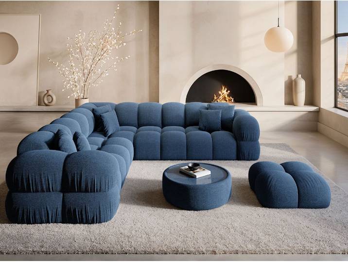 Couch Monteverde L-Form in Stoff